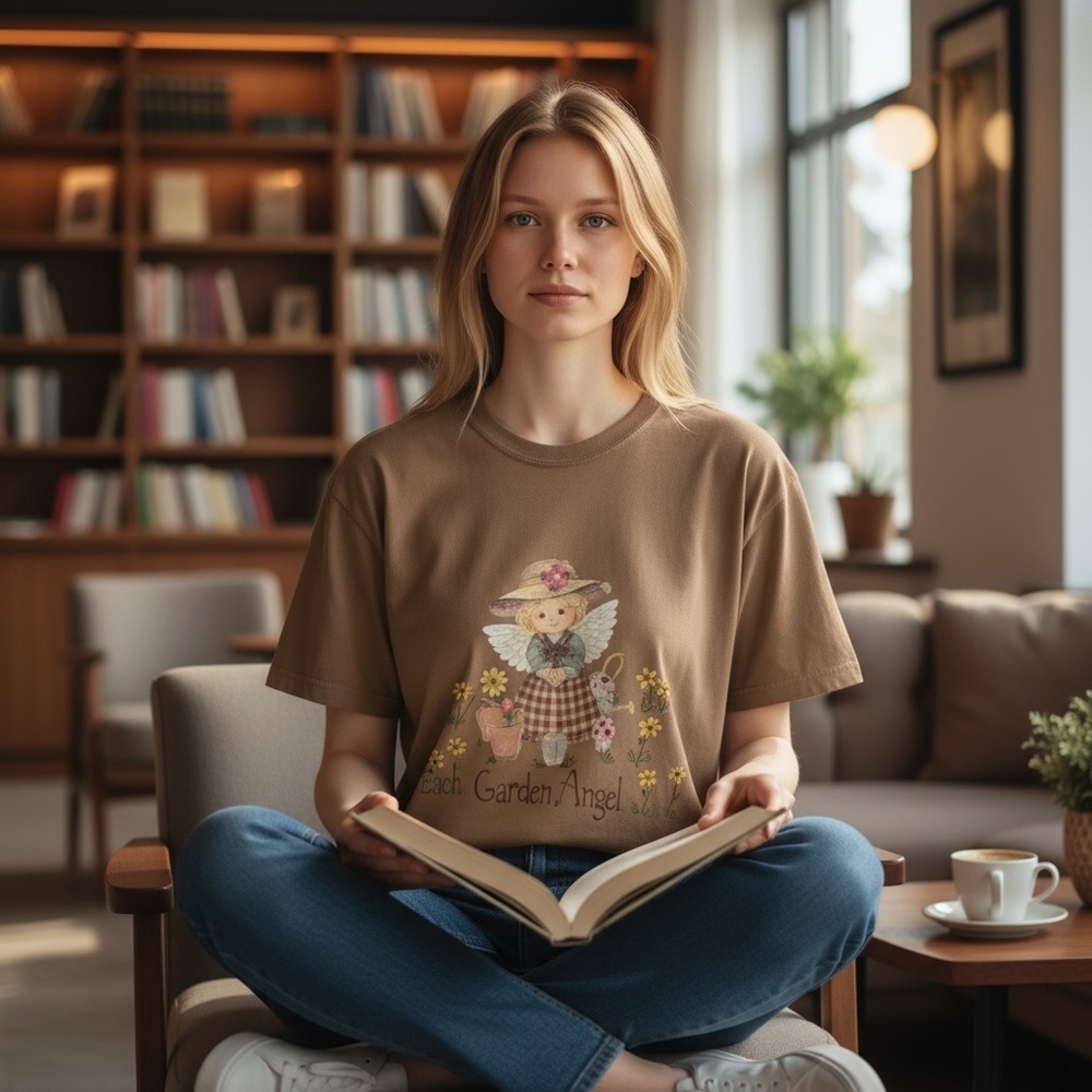 Vintage Fashion Gear Guardian Angel Tan T-Shirt